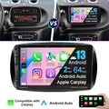 9" Carplay Android 14 Autoradio Für Smart Fortwo 453 2014-2019 GPS Navi USB SWC