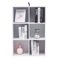 Bücherregal Bücherschrank Standregal Aufbewahrungsregal Raumteiler 6 Fächer Weiß