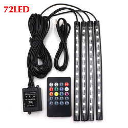 4x LED RGB Fußraumbeleuchtung Auto KFZ Innenraum Ambientebeleuchtung USB Leisten