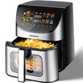 Heißluftfritteuse 8.5L 1800W Airfryer 12 Voreingestellte Programme Mini Backofen