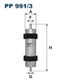 FILTRON KRAFTSTOFFFILTER LEITUNGSFILTER passend für AUDI A4 A5 A6 A7 | PP 991/3