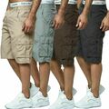 Herren Shorts Bermuda Cargo Pants Vintage Casual Sommer Capri Kurze Hose 2024