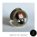Shiba Inu SHIB Coin Gold Krypto Münze Physisch Sammler Geschenk NEU