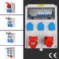 Wandverteiler Baustromverteiler Komplett 32A 16A 400V 230V mit Bals CEE Dose DHL