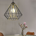 VINTAGE Hänge Leuchte Industrial Käfig Pendel Ess Zimmer Gitter Pendel Lampe