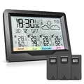 wetterstation funk mit 3 außensensor thermometer innen außenHygrometer innen ...