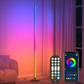 LED Stehleuchte Ecklampe Stehlampe RGB bunt Fernbedienung Eckleuchte 165cm DE