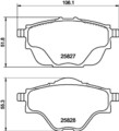 HELLA PAGID Bremsbelagsatz, Scheibenbremse 8DB 355 021-001 für CITROËN PEUGEOT