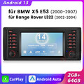 Für BMW 5er E39 X5 E53 7er E38 Android 14 Carplay Autoradio GPS NAVI RDS BT DAB+