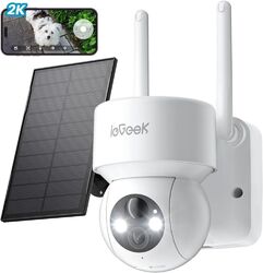 ieGeek 2K3MP PTZ Überwachungskamera Aussen Akku PIR-Erkennung & Sofortiger Alarm