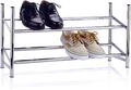 Schuhregal ausziehbar Chromoberfläche | Schuhschrank | Schuhablage