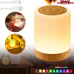 LED Touch Tischlampe USB Dimmbar Aufladbar Nachtlicht Nachttischlampe Farbwechse