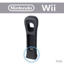 Motion Plus Adapter Sensor RVL-026 schwarz ORIGINAL Nintendo Wii + Silikon-Hülle