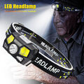LED Stirnlampe Super Hell 60000LM USB Wiederaufladbar Bewegungssensor Kopflampe