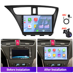 4G+64G 8-Kern Android 13.0 Apple Carplay Autoradio Für Honda Civic 2012-2017 GPS