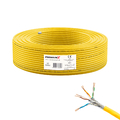 CAT 7A 50m Netzwerkkabel Simplex Gelb Eca LAN Internet Kabel Ethernet Datenkabel