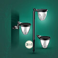 LED Solar Tischleuchte Wandlampe Erdspieß 3in1 Schwarz IP44 Warm & Kalt dimmbar