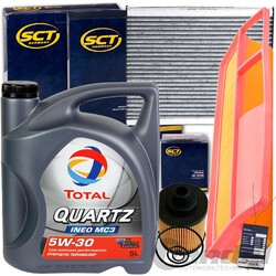 FILTERSET SATZ+5W30 TOTAL ÖL passend für PUNTO 199 GRANDE EVO 1.3 D MULTIJET