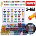 300-Stück KFZ Sicherungen im 2A-40A Auto Flachsicherungen Sortiment 11+19 mm Set