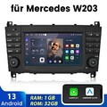 7" Für Mercedes Benz W203 C209 CLC Android 13 Autoradio GPS Navi BT DAB+ 1+32GB