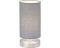 Tischleuchte 1-flammig H 25,5 cm Claire chrom/grau