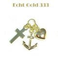 Glaube Liebe Hoffnung Anhänger Gold 333 Schmuck Kreuz Anker Herz Echtschmuck Neu