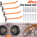 4x Autoreifen Wand Halter Haltebügel Reifen Felgen Haken Baum Regal Halterung DE