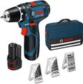 Bosch Professional Akku Bohrschrauber GSR 12V-15 2x 2,0 Ah Akkuschrauber SET NEU