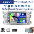 7" DAB+ AutoRadio Für Ford Focus Mondeo Mk4 S/C-Max Galaxy 4+64GB Android 14 GPS