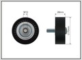 Umlenk-/Führungsrolle Keilrippenriemen CAFFARO 01-38 für E46 BMW E90 E87 E81 Z4