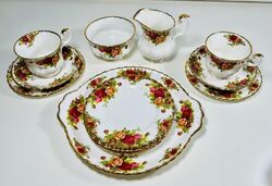  Royal Albert Geschenkidee alte Landrosen 13-teiliges Teeset Vintage. Schön
