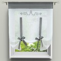 Raffrollo Stickerei Raffgardinen mit Tunnelzug Voile Scheibengaridne Transparent