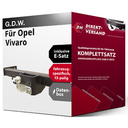 Anhängerkupplung starr + E-Satz 13pol spezifisch für Opel Vivaro 19- AHKJetzt schnell sein: Bis 100 € sparen bis 03.07.