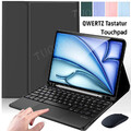 Hülle für iPad 10 9 8 7th Air 6 5 4 3 Pro 11 QWERTZ Tastatur Maus mit Touchpad
