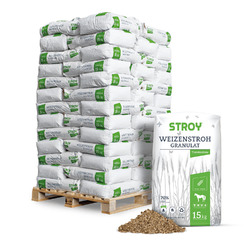 Strohgranulat Strohpellets Einstreu Pferde Tier Box 15kg x 65 Sack 975kg Palette