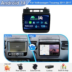 9" 6+128GB Carplay DAB+WIFI GPS Autoradio Android14 Für VW Altea 2004-2015 BT5.0