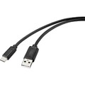 Renkforce USB-Kabel USB 2.0 USB-C® Stecker, USB-A Stecker 2.00 m Schwarz mit ...