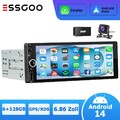6+128G DAB+ 8 Core Apple Carplay Autoradio Android 14 1 DIN GPS Navi USB +Kamera