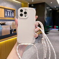 Handykette Hülle mit Band für iPhone Silikon Dünn Kordel Farbig zum Umhängen