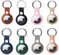 LUXUS Airtag Leder Optik Schutz-Hülle Case Cover GPS Tracker Schlüssel-Anhänger