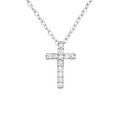 Kreuz Anhänger Kette  925 Sterling Silber kubischer Zirkonia Damen Kinder