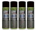 4x PETEC Steinschlag-& Unterbodenschutz Spray schwarz 500ml überlackierbar 73250