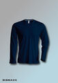 KARIBAN Herren Langarm T-Shirt mit V-Ausschnitt V-Neck in 20 Farben Gr S bis 4XL
