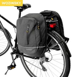 Fahrradtasche Gepäckträgertasche Rucksack Reisetasche Wozinsky 30L 