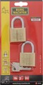Burg Wächter Vorhängeschloss 2 er-Set 6 mm Bügelstärke 4 Schlüssel Duo 222 40 SB