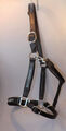 Leder Halfter WB braun mit feurigem klaren Strass unterlegt Lederhalfter