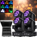 4stk 150W LED Beam 3Prisma +8Gobo Moving Head DMX RGBW dj Bühnenlicht+Flightcase