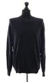 Andrew James Herren Pulli Pullover L grau dunkelgrau leicht V-Neck mit Kaschmir