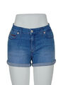 Tommy Jeans Damen Jeansshorts Denim Hotpants Light Blue Used Stretch Kurze Hose