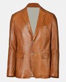Formelle Kleidung für Herren Blazer aus echtem Schaffell Leder hellbrauner...